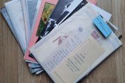 Audrey Hepburn collection of reproduction pictures photos contracts sketches by herself theatre programmes family album pictures of her life bulk lot 1.2kg all in excellent condition with FREE STANDARD POSTAGE INCLUDED