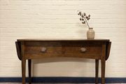 French Rustic Farmhouse Oak Console Table