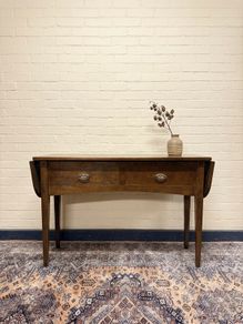 French Rustic Farmhouse Oak Console Table