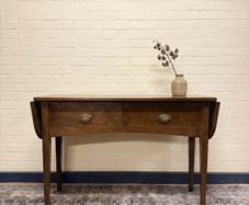 French Rustic Farmhouse Oak Console Table