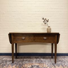 French Rustic Farmhouse Oak Console Table
