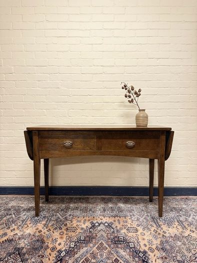 French Rustic Farmhouse Oak Console Table
