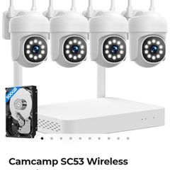 camcamp camera nvr kit sc53 camera X4 500gb hard drive new
