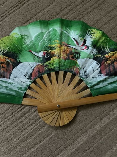 Colorful  wooden fan