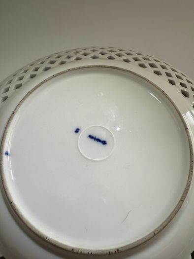 KPM Berlin. Antique Blue & White Reticulated Porcelain Plate. Royal Porcelain Manufactory