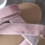 Pink plush look gladiator style sandals size UK 2 new Image 2