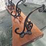 Vintage cast iron 8 hook wall coathanging rail Image 3