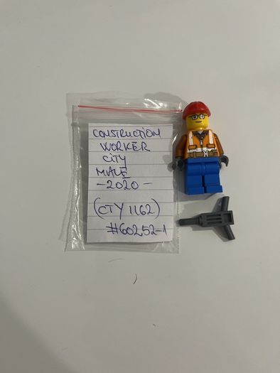 Lego City Construction Worker minifigure