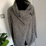 Grey wool jacket like all saints Coat Size 10-12 Image 4