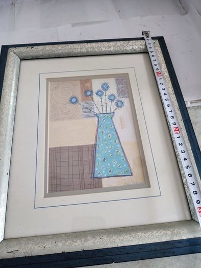 Lovely framed print still life flower.