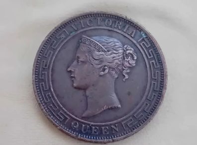 Ceylon Queen Victoria Large 5 Cents