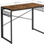 _Computer Desk, Folding Desk with 8 Hooks, Workstation Image 4