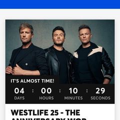 Westlife 4 tickets 15/9