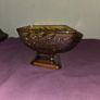 Indiana Glass Amber Footed candy dish Image 5
