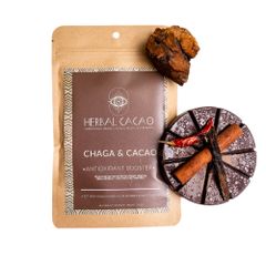 Chaga & Ceremonial Grade Cacao "Antioxidant Booster" - 100 Grams. Potent Magical Mushroom + Cacao Blend!