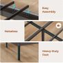 King Size Bed Frame 150x200 with Storage Upholstered Bed Frame with LED Lights & Charging Station Upholstered Storage Headboard/Under Bed Storage/Noise Free (King-150x200cm) Image 5
