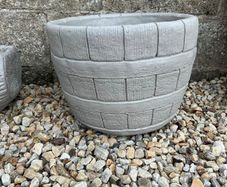 Pair of cast stone garden planter