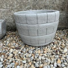 Pair of cast stone garden planter