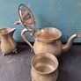 3 Piece vintage silver coffee Tea set epns Image 4