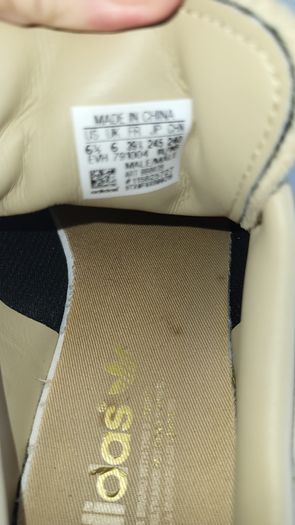 ADIDAS Unisex Stan Smith beige suede Sz 6UK (Fit 6.5 Women)