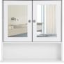 Double Mirror Doors Bathroom Cabinet, Wall Cabinet, Storage Cupboard, Wall-Mounted Storage Unit, Adjustable Height Shelves, 56 x 13 x 58 cm (FREE POSTAGE) Image 7