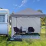 3x3M Pop up Gazebo With Two Side Panels Upgraded Roller Bag, 4 Weight Bags, Stakes and Ropes (Grey) Image 8