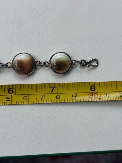 Sterling Silver Shiva Eye Shell Bracelet