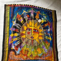 vintage Laurel Burch silk scarf