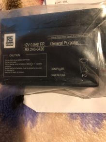 RS PRO RS PRO, 12V, 12V0.8AH, Lead Acid Rechargeable Battery, 800mAh