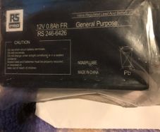 RS PRO RS PRO, 12V, 12V0.8AH, Lead Acid Rechargeable Battery, 800mAh