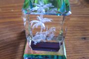 3D laser crystal glass ornament