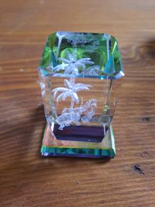 3D laser crystal glass ornament