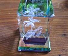 3D laser crystal glass ornament