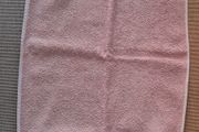 Medium cotton towel - pale pink with floral design