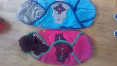 Two lodger bunker footmuffs