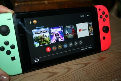 Nintendo Switch Console, 32GB HAC-001 + Neon Red/Blue Joy-Con