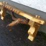Rustic Driftwood Stove Mantle Shelf Image 7
