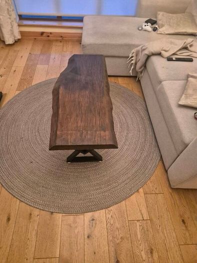 Handmade Live Edge Oak Coffee Table