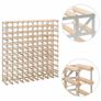 Wine Rack for 120 Bottles Solid Pinewood Image 4