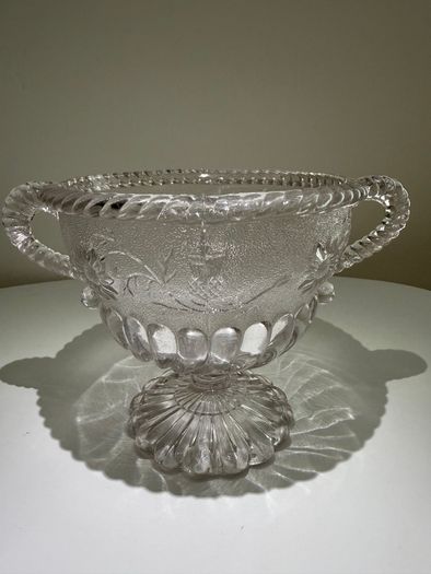 Vintage 1920s British (Thistle and Daisy) - Clear Glass Bowl
