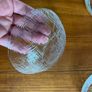 vintage French glass serving desert bowl and side bowls Image 2