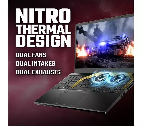 Acer Nitro V15 Gaming 15.6" Laptop, Ryzen 5 7535HS 16GB, 512GB SSD, Windows 11, NVIDIA GeForce RTX 3050