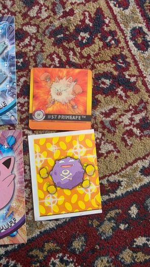 Pokemon Topps Cards also lenticular cards and stickers