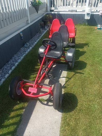 Berg Go kart and 2 seat trailer
