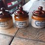 Vintage stoneware jars, honey marmalade jam, never used, D18 Image 2