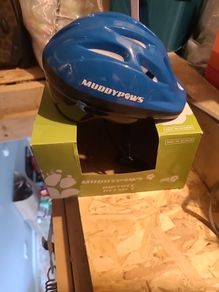 Kids blue bicycle helmet