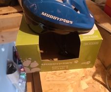 Kids blue bicycle helmet