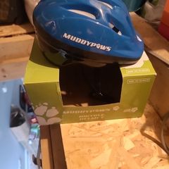 Kids blue bicycle helmet