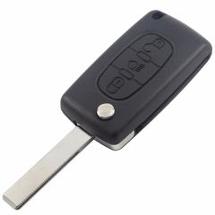 Uncut Replacement Blank Car Shell Key Fob Light Button Peugeot 307 406 Citroen