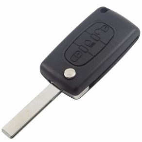 Uncut Replacement Blank Car Shell Key Fob Light Button Peugeot 307 406 Citroen